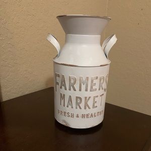 Rustic Galvanized Metal Milk Pitcher Jug Can Decorative
Flower Vase Pitcher